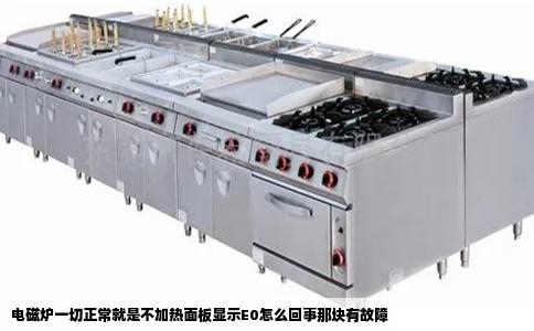 电磁炉一切正常就是不加热面板显示E0怎么回事那块有故障