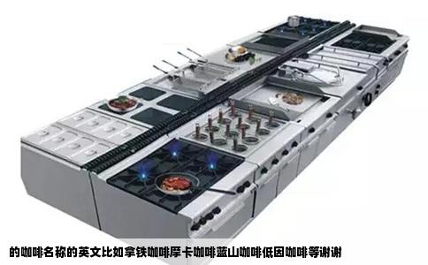 的咖啡名称的英文比如拿铁咖啡摩卡咖啡蓝山咖啡低因咖啡等谢谢