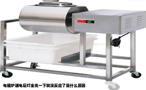电磁炉通电后灯全亮一下就没反应了是什么原因