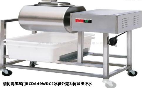 请问海尔双门BCD649WDCE冰箱外壳为何冒出汗水