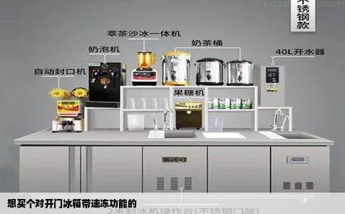 想买个对开门冰箱带速冻功能的